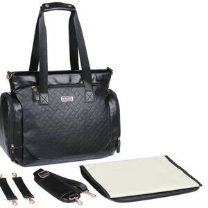 V-Coool Black Breastpump/Diaper Quilted Bag
